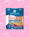 Hyleys Slim Tea Blueberry Flavor - Weight Loss Herbal Supplement Cleanse and Detox - 25 Tea Bags (6 Pack)