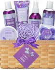 Mother's Day Gifts for Mom Gift Basket for Women, Luxury 11Pcs Floral Perfume Scents Bath and Body Home Spa Gift Kit with Bubble Bath, Body Lotion, Self Care Gifts Basket for Her, Birthday Gifts