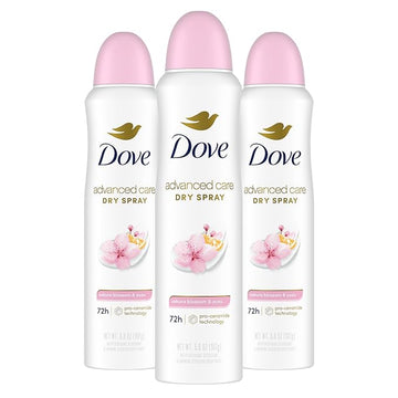 Dove Advanced Care Antiperspirant Deodorant Spray for Women 3 Pack Sakura Blossom & Yuzu 72 hour sweat and odor protection 3.8 oz
