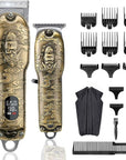 RESUXI Mens Hair Clippers and Trimmers Set,Professional Cordless Barber Clippers Beard Trimmer Hair Cutting Kit, Barber Accessories for Men Grooming Haircut Kit USB Rechargeable Adjustable