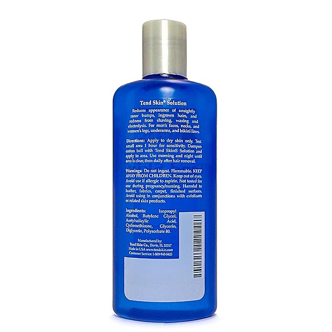 Tend Skin Solution for Unsightly Razor Bumps, Ingrown Hair and Razor Burns, Post Shaving and Waxing Toner for Men and Women, Made in USA, 8 Oz