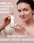 Eyebrow Facial Trimmer: 2 in1 Rechargeable Facial Hair Removal and Eyebrow Shaver - Face Lips Body Painless Facial Razor with Replacement Heads