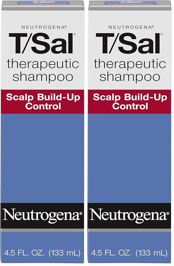 Neutrogena T/Sal Therapeutic Shampoo for Scalp Build-Up Control with Salicylic Acid, Scalp Treatment for Dandruff, Scalp Psoriasis & Seborrheic Dermatitis Relief, 4.5 fl. oz (Pack of 2)