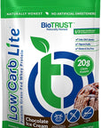 BioTrust Low Carb Lite, 20 Grams of Grass-Fed Whey Protein Isolate, 100 Calories, ProHydrolase Digestive Enzymes, Non-GMO, Free from Soy and Gluten, rBGH-Free (14 Servings) (Chocolate Ice Cream)
