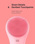 NågraCoola CLIE Facial Cleansing Brush, Waterproof and Rechargeable Electric Face Scrubber for Men & Women, Exfoliating, Massaging, and Cleansing - Pink