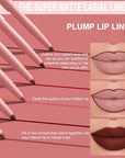 evpct Dark Wine Red Matte Creamy Retractable Lip Liner Pencils for Women Shaping & Sculpting Lips, Long Lasting Waterproof Rich Lip Colors Liner Crayon Lipstick Pencils delineador de labios 02
