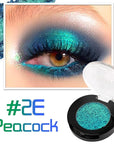 DE'LANCI Duo Chrome Green Eyeshadow Single, Multichrome Green Glitter Eye Shadow Intense Pigmented, Metallic Emerald Shimmer Blue Peacock Teal Eyeshadow for Festival Everyday Eyes Makeup, Long-Lasting
