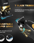 Ufree Hair Clippers for Men, Professional Clippers and Trimmers Set, Cordless Clippers for Hair Cutting, Beard Trimmer, Barber Clippers, Rechargeable Electric Shaver, Gifts for Men, Black Gold