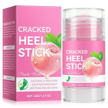 Urea Cream 60% Plus Salicylic Acid 2% Foot Balm Stick for Dry Cracked/Chapped Heel, Skinned knees, Hand Intensively Hydration/Moisturization, Callus Removal/Softening/Soothing-Peach Scent|1.41 Oz/40 G