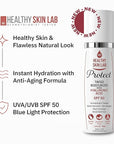 Healthy Skin Lab Protect Tinted Moisturizer & Mineral Sunscreen SPF 50, Anti-Aging, Lightweight Makeup With Broad Spectrum UV Protection + Hyaluronic Acid, Dermatologist-Tested, All Skin Types, 1.8 oz