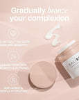 Bali Body Gradual Face Tan | Daily Facial Moisturizer for Natural Looking Gradual Bronze Glow | Anti-Aging, Hydrating Cream for All Skin Types | Vegan, Cruelty Free, Australian Made (50 ml/1.69 fl oz)
