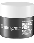 Neutrogena Retinol Pro+ Anti-Wrinkle Night Moisturizer, Rapid Wrinkle Repair, Anti-Aging Face & Neck Cream, Formulated without fragrance, parabens, dyes, & phthalates, Retinol, 1.7 oz