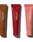 Cay Skin Isle Lip Balm SPF 30 – High Shine, Hydrating + Sheer Lip Gloss in Vanilla Brown Sugar Flavor – Formulated with Natural Ingredients for All Skin Tones – 3-Pack, Rose, Clear, Nude, 1.05 oz