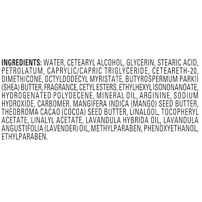 Jergens Lavender Body Butter Hand and Body Lotion, Moisturizer for Women, with Essential Oils for Indulgent Moisturization, 7 Oz