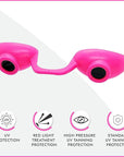 Super Sunnies Flex UV Eye Protection, FDA Compliant Tanning Bed Goggles, Red Light Therapy Glasses, 2 Pack