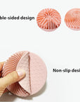 2 PC Silicone Exfoliating Body Scrubber, Silicone Body Shampoo Brush, Soft Silicone Loofah for Sensitive Skin, Shower Silicone Hair Scalp Massager, Easy to Clean, Lather Well(Pink&Black)