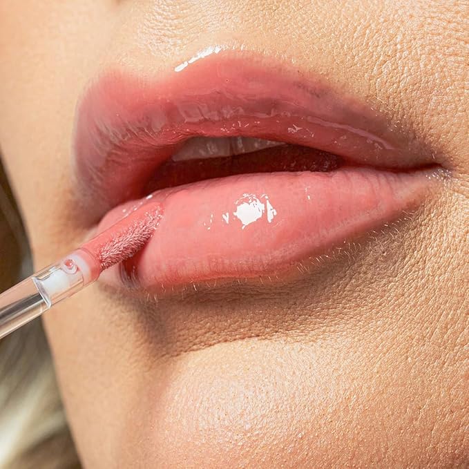 Palladio Lip Glaze Serum, Hydrating Lip Gloss with Peptides & Hyaluronic Acid for Plump, Smooth, and Nourished Lips – Vegan, High-Shine, Non-Sticky Finish (Blush Brulee)