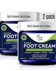 Tea Tree Oil Foot Cream - Moisturizing Athletes Foot Care For Dry Cracked Feet Cream - Heel & Callus Removal, Toenail Treatment, Itchiness Relief - Made in USA Foot Cream, 2 Ounce Pack of 2