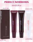 DAGEDA 3Colors Lip Glowy Balm Set, Lips(B)