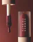 Summer Fridays Dream Lip Oil - Tinted Lip Oil with Moisturizing Sheer Coverage, High-Shine and Deep Hydration - Non-Sticky Formula for Long-Lasting Softness - Midnight Berry (0.15 Oz)