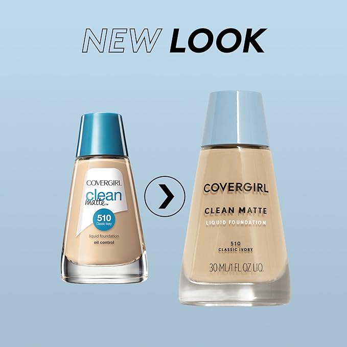 COVERGIRL Clean Matte Liquid Foundation Warm Beige 545, 1 oz (packaging may vary)