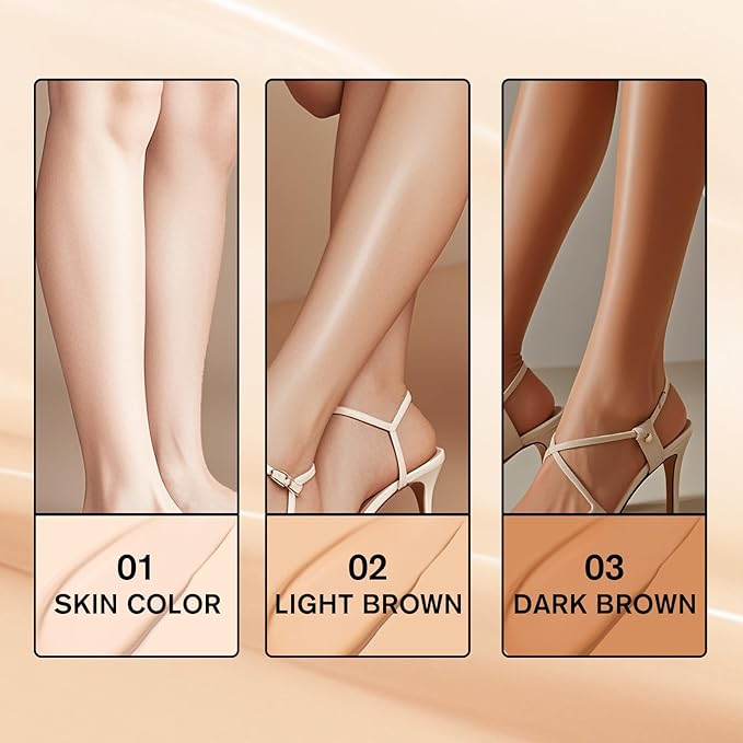 Leg Makeup, Tattoo Cover Up Makeup 24-Hour Long-Lasting Sweatproof Waterproof Body Makeup No Transfer. #01 (Fairest Glow)