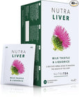 NUTRALIVER - Liver Detox Tea | Liver Cleanse Tea – For Liver Cleansing and Liver Support – Includes Milk Thistle, Turmeric & Fennel - 40 Enveloped Tea Bags - by Nutra Tea - Herbal Tea - (2 Pack)