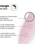 Tangle Teezer Fine & Fragile Ultimate Detangler Brush, Dry & Wet Hair Brush to Detangle & Reduce Breakage, Marshmallow Pink & Mint