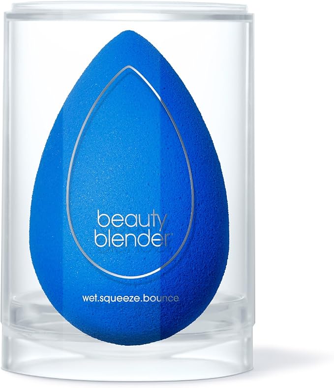 Beautyblender® | Sapphire Beauty Blender Makeup Sponge, Super-Soft Foam Easily Blends Foundations, Powders & Creams, Made in USA, Reusable, Washable, Streak Free Application, Vegan, Cruelty Free