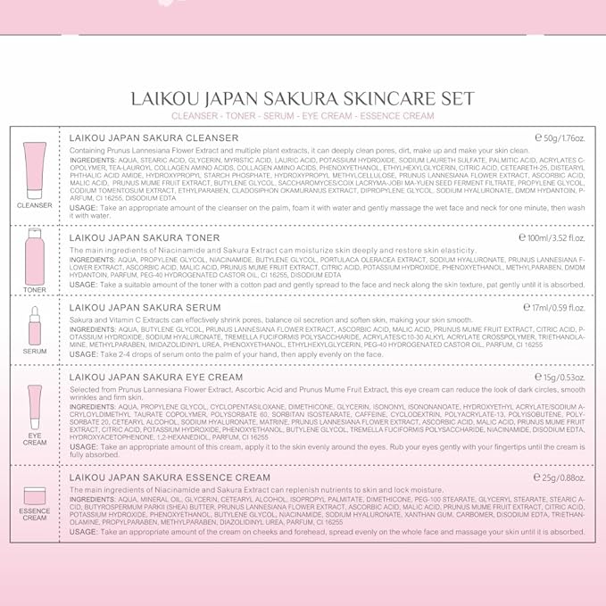 Skin Care Set JAPAN SAKURA Women