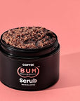 (BUM) Coffee Scrub - Exfoliating Sugar Body Polish, Hydrates, Moisturizes, Anti Cellulite & Stretchmark Treatment, with Organic Shea, Coconut Oil, Rosehip, Vitamin E, & Jojoba, Natural Deodorant, 8oz