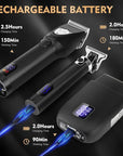 Suttik Professional Hair Clipper Set for Men, Barber Kit Clipper and Trimmer Set, Electric Foil Shavers for Men with Travel Case