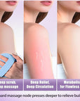 Lymphatic Drainage Silicone Body Scrubber for Shower - Exfoliating Silicone Loofah with Zinc Infused and Stiff Massage Nodes，for Improving Skin Health and Reduces Acne -Azure