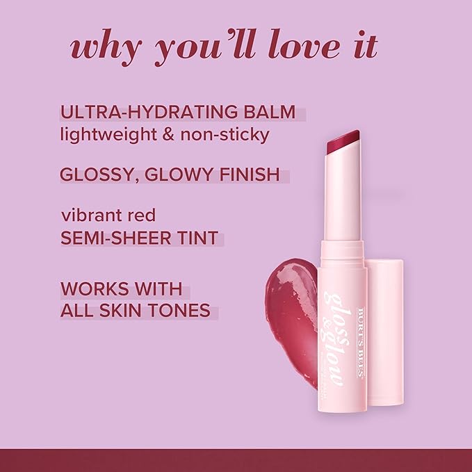 Burts Bees Gloss and Glow Glossy Balm, 100%