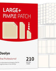 Large Pimple Patches for Face, 7 Sizes 210 Counts XL Acne Patches, Big Hydrocolloid Bandages for Body, Chin, Forehead, Chest, Back Zit Breakouts (Strip, Square, Round)