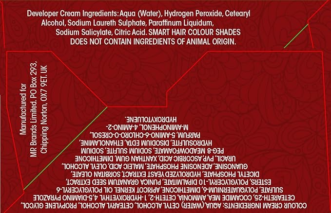 Smart Beauty Red Hair Dye with Plex Anti-Breakage Technology Protecting and Restoring Hair Structure, Plum Color, Vegan and Cruelty-Free