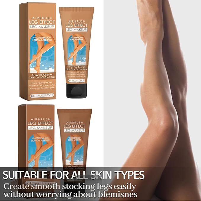 Waterproof Leg Makeup No Transfer - Body Scar & Leg Vein Cover Up for Black Skin, Tattoo Concealer for Varicose Veins (Wheat colored)