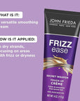 John Frieda Frizz Ease Secret Weapon Touch-Up Crème - Anti-Frizz Styling Cream for Smooth, Frizz-Prone Hair, 4 Oz