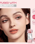 Mistine Lip Gloss Lip Oil Lip Plumber Non-sticky Tinted Lip Gloss for Women Infused with 1% Peptide Finish Lip Tint Hydrating Lip Stain Lightweight Feeling J01 Until Sunset Limited Edition 0.1 fl oz