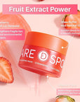 Sleeping Lip Mask Strawberry - Overnight Lip Treatment, Lip Care Hydration, Repair for Dry Cracked Lips, Vitamin C, Soft and Nourished Lips Overnight, Christmas, with Shea Butter - 0.42 Fl Oz