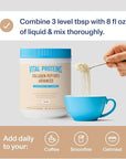 Vital Proteins Collagen Peptides Advanced, Hydrolyzed Peptides with Hyaluronic Acid and Vitamin C - Vanilla Flavor Powder, 21oz