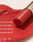 Oulac Moisturizing Shine Lipstick For Women Christmas Set 2PCS, 2 in 1 Tinted Lip Balm for Winter, Hydrated Juicy and Glossy Lip Color for Dry, Cracked and Chapped Lips, Vegan [01+16]