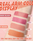 2 Pcs Cream Blush Sticks - Natural & Matte, Lightweight, Blendable Makeup Kit - Shimmer Blush (#01 Pink, #04 Fuchsia)