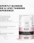 Loving Tan NEW 2 Hr Express Face Tanning Serum, Dark - Hydrating, Natural-Looking Glow Sunless Self Tanner, Dermatologist Tested, Lightweight, Naturally Derived DHA, Vegan & Cruelty-Free - 1 fl oz