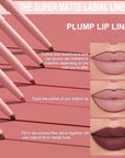 evpct Plum Matte Creamy Retractable Lip Liner Pencils for Shaping & Sculpting Lips, Lip Pencils for Women Long Lasting Waterproof Rich Lip Colors Liner Crayon Lipstick delineador de labios 06