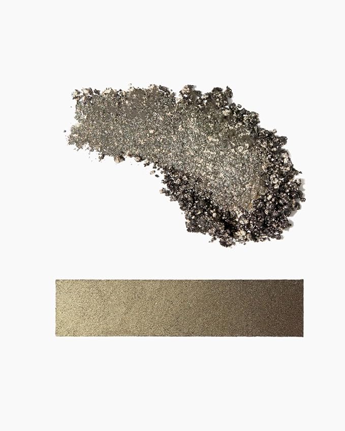 MAKE Beauty Multi-Chromatic Eye Shadow. Metal Reflecting Luminous Foil Finish Creamy, Buildable, Dimensional Long-wear, Crease-proof Powder Eyeshadow, Multichrome Shade - Gravitational, Olive Green