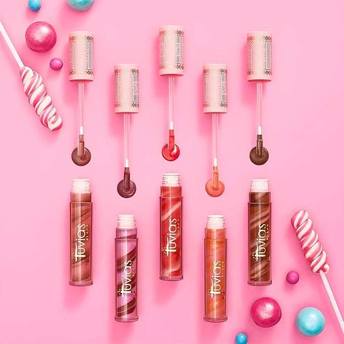 Juvia's Place Candy Shop Lip Gloss: Strawberry N Cream - High-Shine Plumper for a Hydrating & Non-Sticky Glossy Pout, For a Moisturizing and Long-Lasting Creamy Plump & Nourished richly Glow