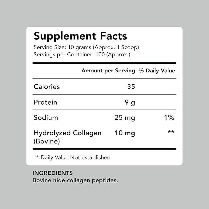 AMANDEAN Collagen Peptides Powder 1kg. Grass-Fed, Enzymatically Hydrolyzed, Type 1 & 3. Agglomerated, Easy to Mix, Unflavored, Non-GMO. Protein with 18 Amino Acids for Healthy Skin, Hair, Nails.