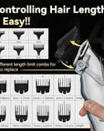 Professional Hair Clippers and Trimmers Set for Men, Cordless Rechargeable Electric Hair Clippers for Hair Cutting, Haircut Clipper for Barber, Men's Gifts for Husband, Barbers, Father