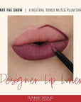 Runway Rogue Designer Liner Lip Pencil, Matte Muted Plum Lip Liner Pencil and Lip Liner Sharpener, ‘Start the Show’
